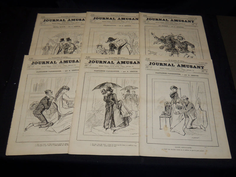 1881-1884 JOURNAL AMUSANT ILLUSTRE FRENCH MAGAZINE LOT OF 30 - FASHION - O 3197K