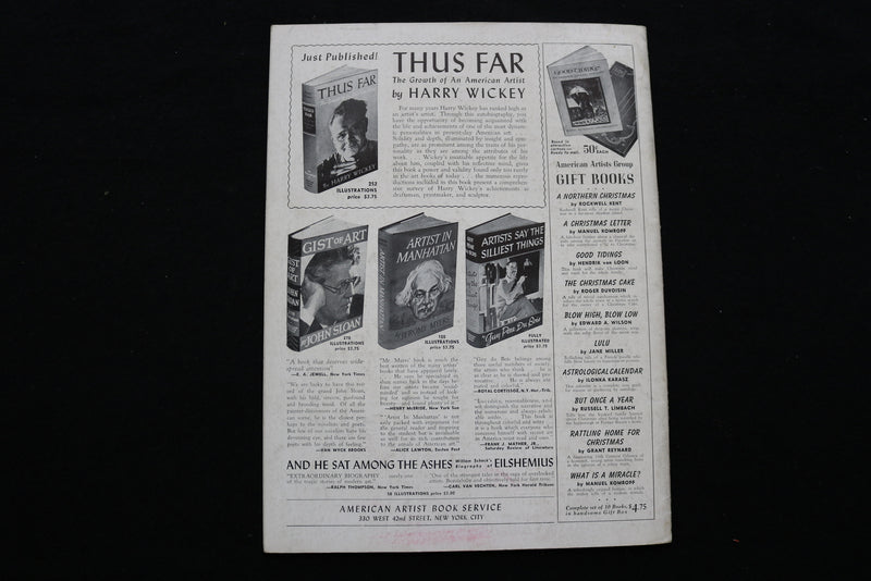 1941 DECEMBER AMERICAN ARTIST MAGAZINE - MAURICE STERME COVER - SP 4183F
