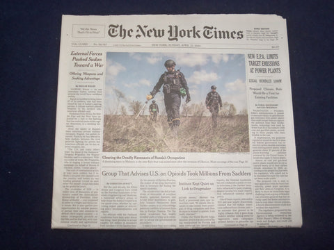 2023 APRIL 23 NEW YORK TIMES - NEW EPA LIMITS TARGET EMISSIONS AT POWER PLANTS