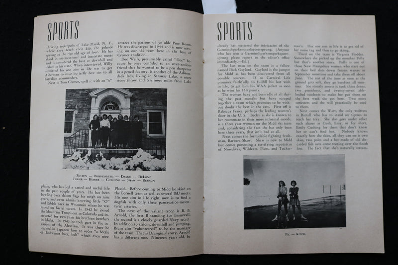 1945 JANUARY CARNIVAL LIFE MAGAZINE - MIDDLEBURY COLLEGE - K 1932