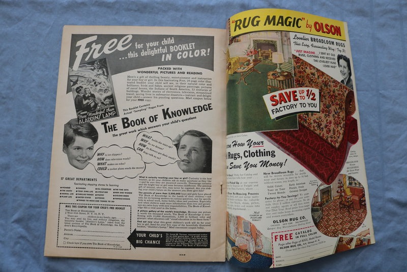 1946 FEBRUARY WOMAN'S DAY MAGAZINE - GREAT COVER, ARTICLES & ADS - ST 1000P