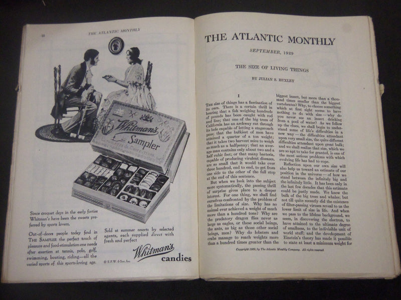 1929 THE ATLANTIC MONTHLY MAGAZINE LOT 9 ISSUES - STORIES & ARTICLES - WR 341F