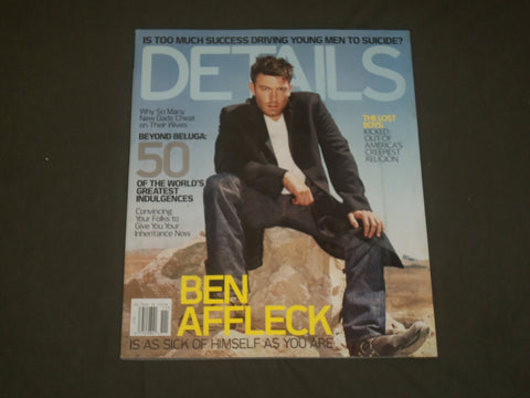 2004 NOVEMBER DETAILS MAGAZINE - BEN AFFLECK COVER - B 1620