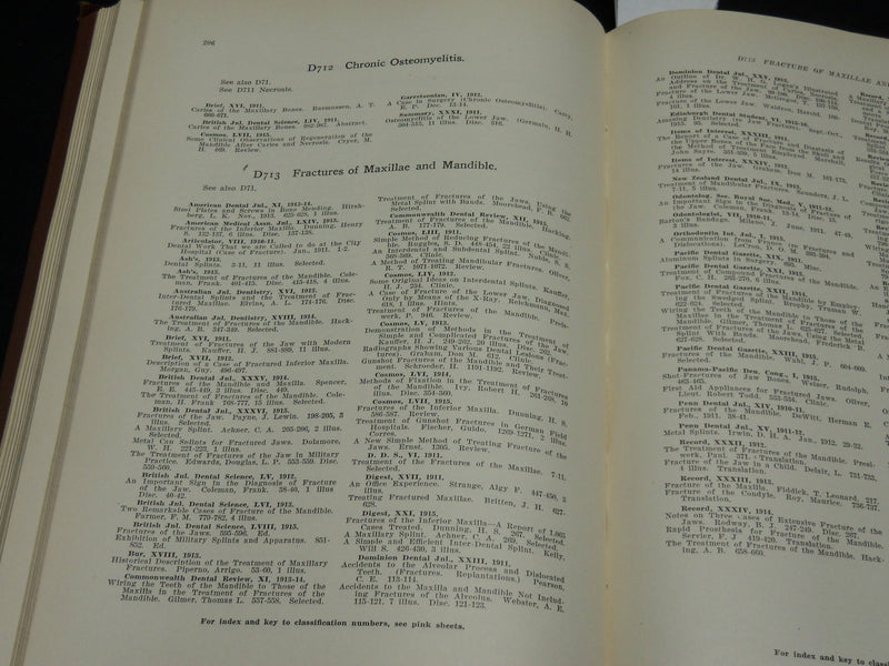 1921 INDEX OF THE PERIODICAL DENTAL LITERATURE BOOK BY ARTHUR D. BLACK - KD 5903
