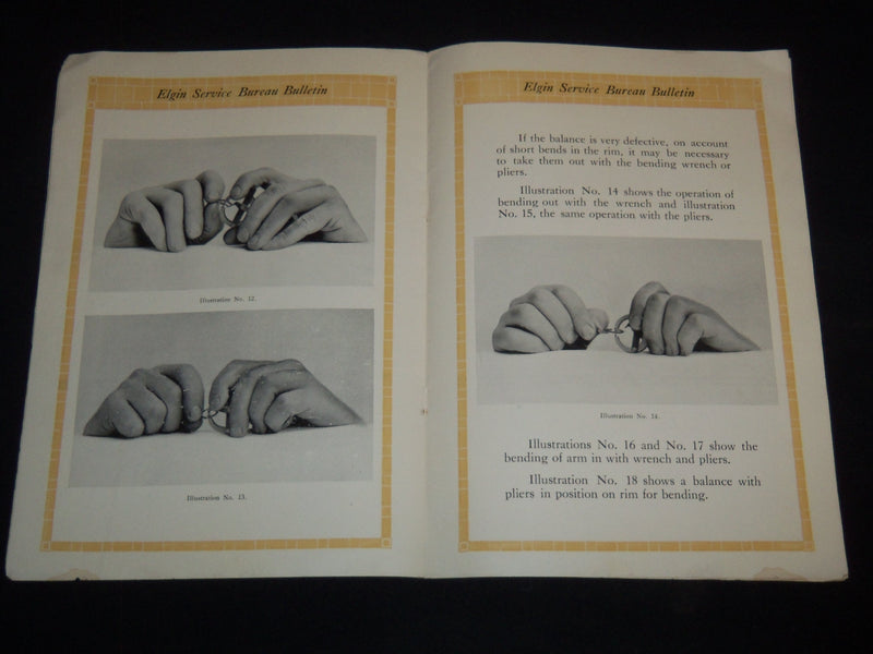 1930'S-1940'S THE ELGIN SERVICE BUREAU BULLETIN - BALANCE TRUING - J 9144