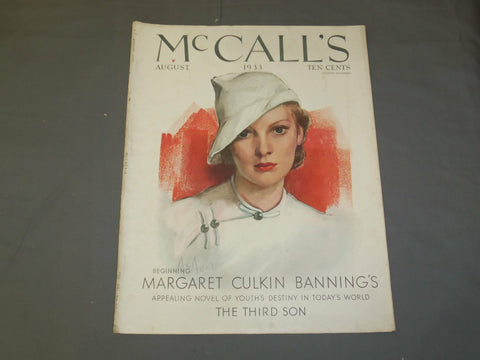 1933 AUGUST MCCALL'S MAGAZINE - NEYSA MCMEIN COVER - B 6372