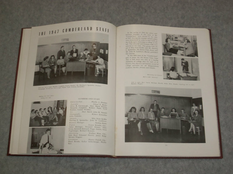 1947 CUMBERLAND STATE TEACHERS COLLEGE YEARBOOK - SHIPPSENSBURG, PA - YB 2015