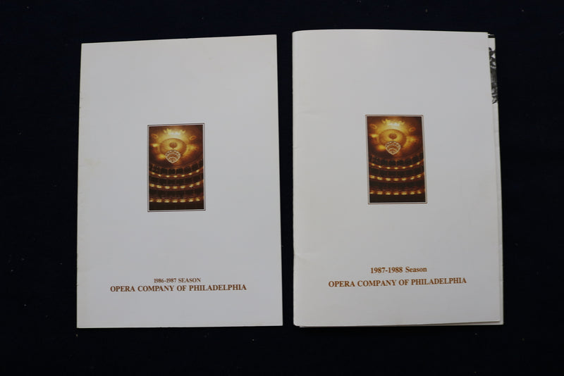 1982-1990 OPERA COMPANY OF PHILADELPHIA PROGRAMS - LOT OF 6 - O 3322