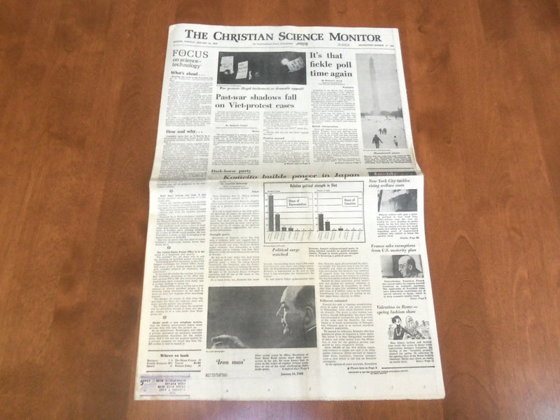 1968 JAN 16 THE CHRISTIAN SCIENCE MONITOR - VIETNAM PROTEST CASES - NP 4626