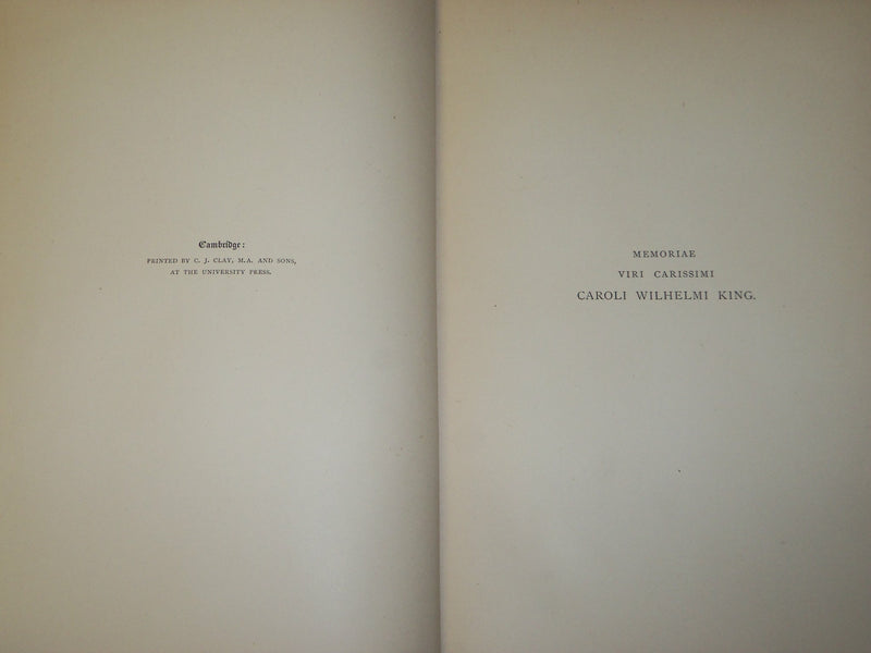1891 THE ENGRAVED GEMS OF CLASSICAL TIMES BOOK BY J. H. MIDDLETON - KD 5416