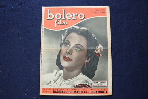 1949 MAY 22 BOLERO FILM MAGAZINE - HEDY LAMARR - ITALIAN COVER - E 23677