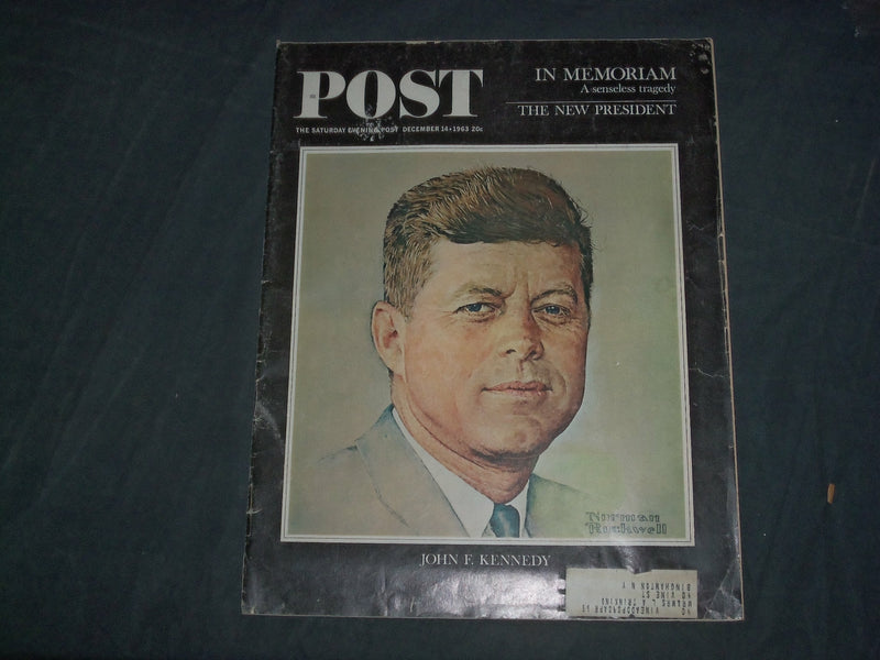 1963 DEC 14 THE SATURDAY EVENING POST MAGAZINE - JFK- NORMAN ROCKWELL - SP 2482L
