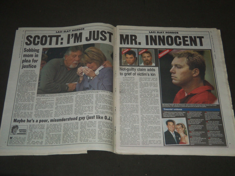 2003 APRIL 22 NEW YORK POST NEWSPAPER - MONSTER IN CHAINS - NP 2560