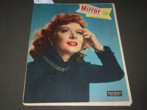 1949 JUNE 12 SUNDAY MIRROR MAGAZINE SECTION - GREER GARSON COVER - J 3017
