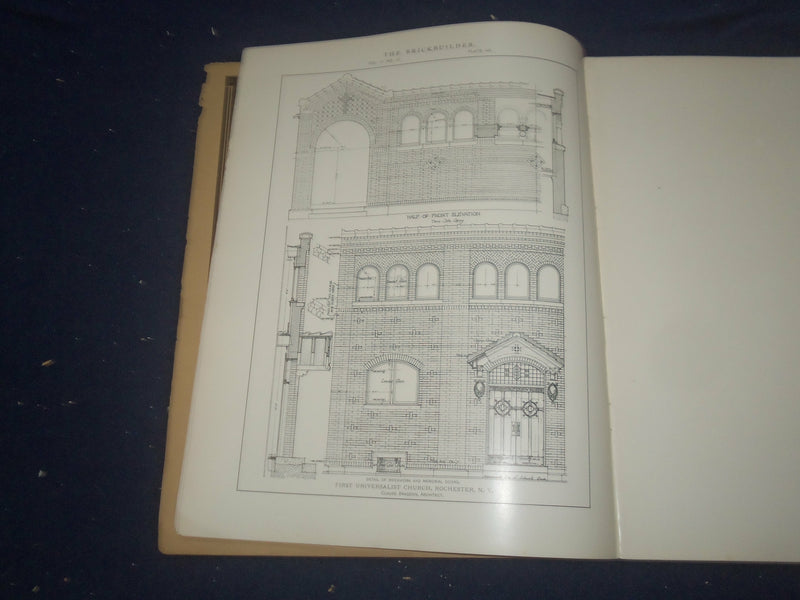 1908 DECEMBER THE BRICKBUILDER MAGAZINE - AN ARCHITECTURAL MONTHLY - ST 258M