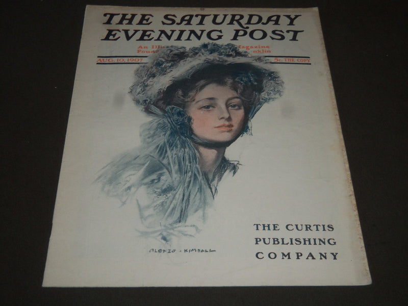 1907 AUGUST 10 THE SATURDAY EVENING POST MAGAZINE - ILLUSTRATED COVER- SP 1017