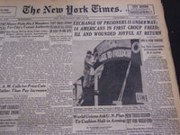1953 APRIL 20 NEW YORK TIMES - EXCHANGE OF PRISONERS UNDERWAY - NT 4608