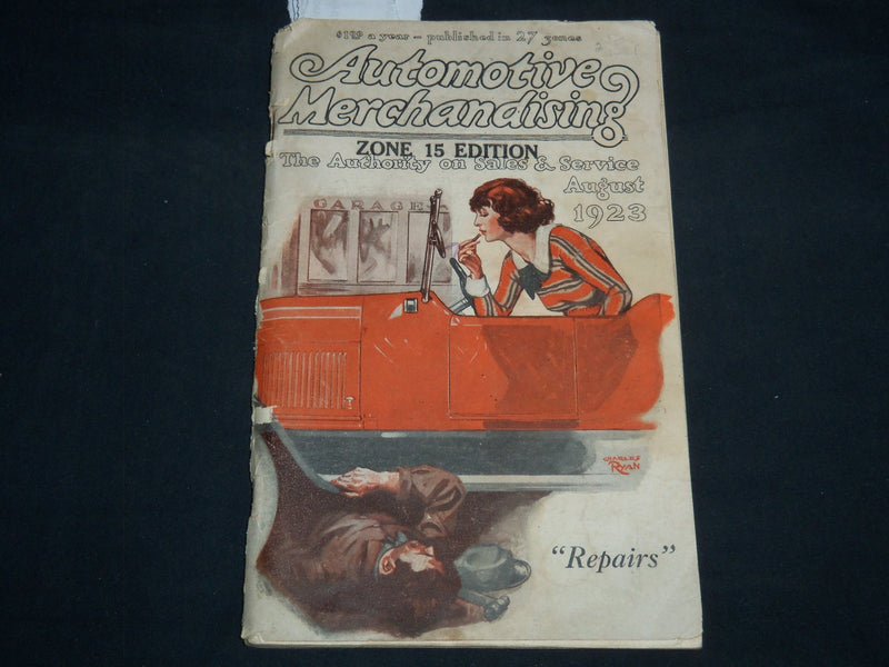 1923 AUGUST AUTOMOTIVE MERCHANDISING MAGAZINE - SALES & SERVICE - J 8599