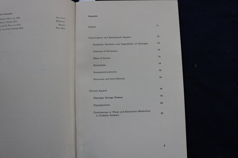 1952 CARBOHYDRATE METABOLISM - M&R REPORT - SOFTCOVER - K 985