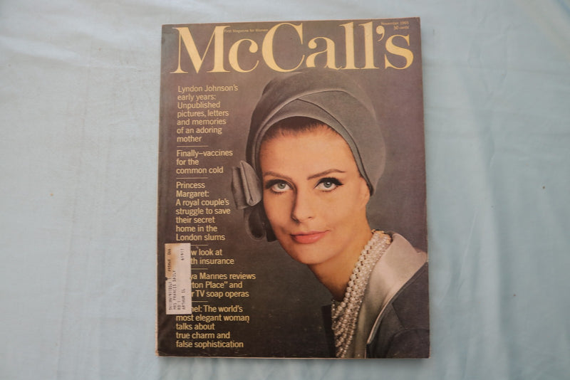 1965 NOVEMBER MCCALL'S MAGAZINE - ANGELA HOWARD COVER - E 26541