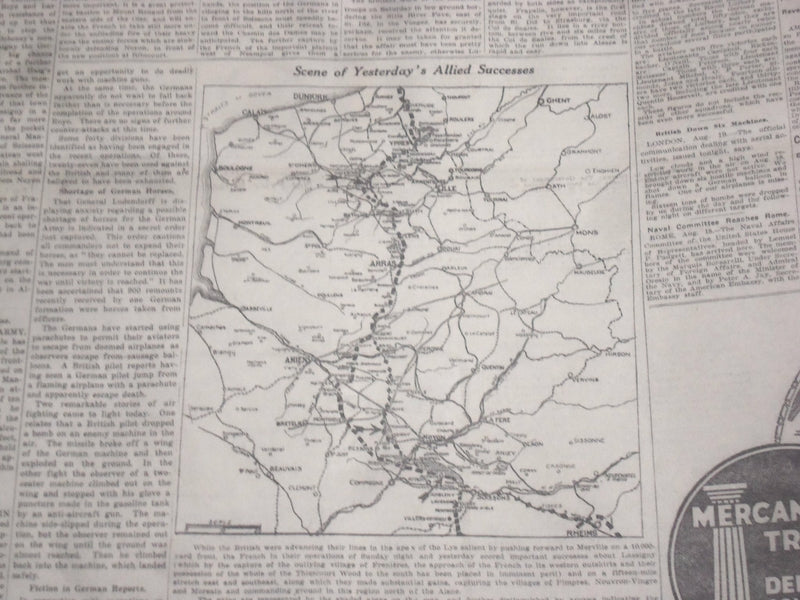 1918 AUGUST 20 NEW YORK TIMES - CAN WIN WAR IN 1919, ARMY CHIEFS - NT 9206