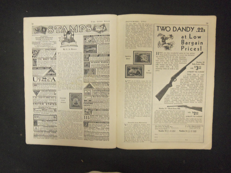 1932 SEPTEMBER OPEN ROAD FOR BOYS MAGAZINE - ST 4618