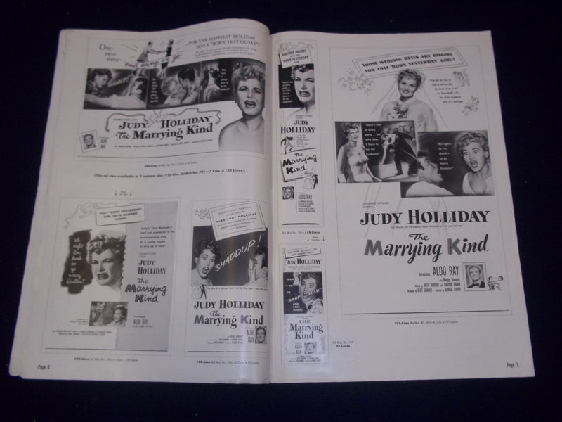 1952 THE MARRYING KIND MOVIE PRESS BOOK - JUDY HOLLIDAY - ALDO RAY - P 111