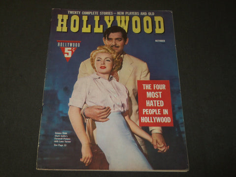 1942 OCTOBER HOLLYWOOD MOVIE MAGAZINE - CLARK GABLE & LANA TURNER COVER - M 298