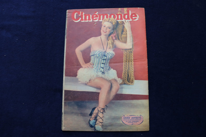 1948 JUNE 29 CINEMONDE MAGAZINE - JEAN MARAIS - ANNE JEFFREYS COVER - E 23917