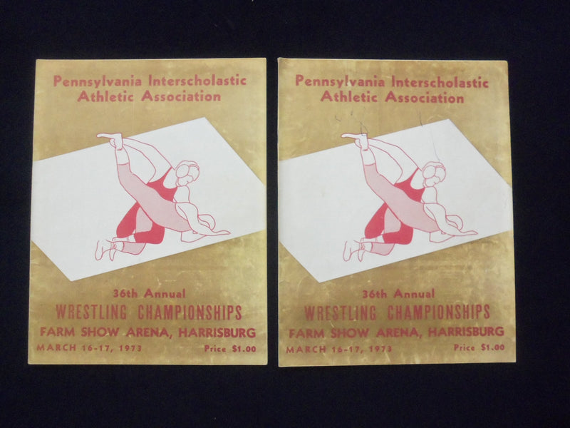 1971-1977 P.I.A.A. WRESTLING CHAMPIONSHIP PROGRAMS - LOT OF 9 - O 2136O