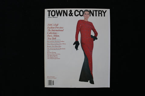 1989 AUGUST TOWN & COUNTRY MAGAZINE - DAWN SCHNEIDER COVER - E 24390