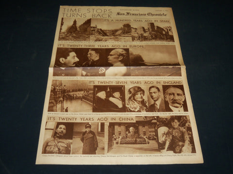 1937 JANUARY 3 SAN FRANCISCO CHRONICLE ROTO SECTION - TIME STOPS - NP 5098