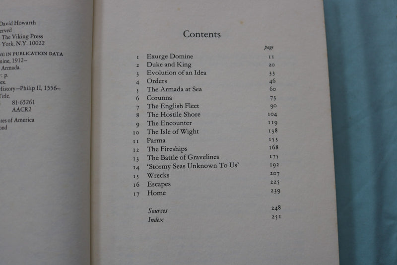 1981 THE VOYAGE OF THE ARMADA HARDCOVER BOOK BY DAVID HOWARTH - KD 9666