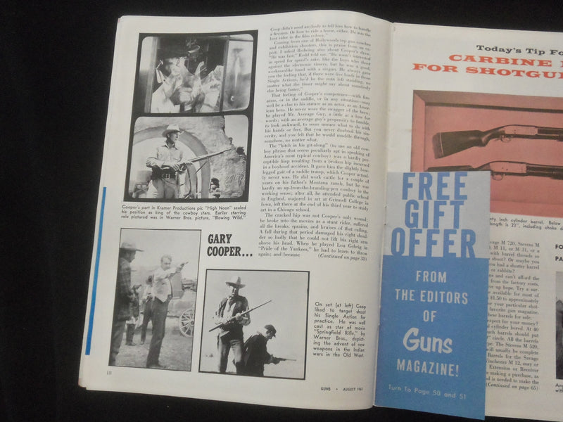 1961 AUGUST GUNS MAGAZINE - GARY COOPER - J 7811