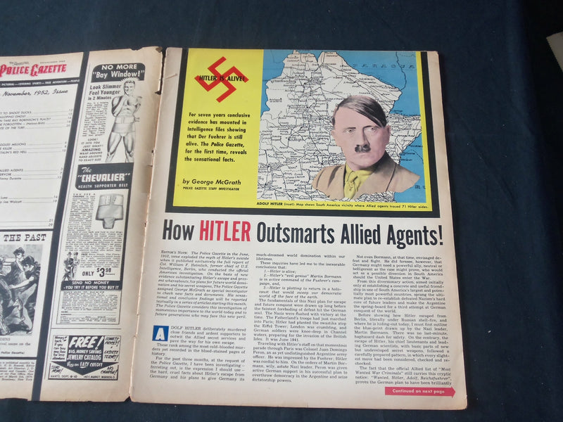 1952 NOVEMBER THE NATIONAL POLICE GAZETTE MAGAZINE - JIMMY DURANTE - B 5653