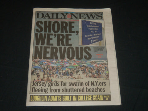 2020 MAY 22 NEW YORK DAILY NEWS NEWSPAPER - SHORE, WE'RE NERVOUS - JERSEY