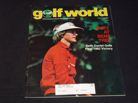 1982 FEBRUARY 26 GOLF WORLD MAGAZINE - BETH DANIEL FRONT COVER - E 6899