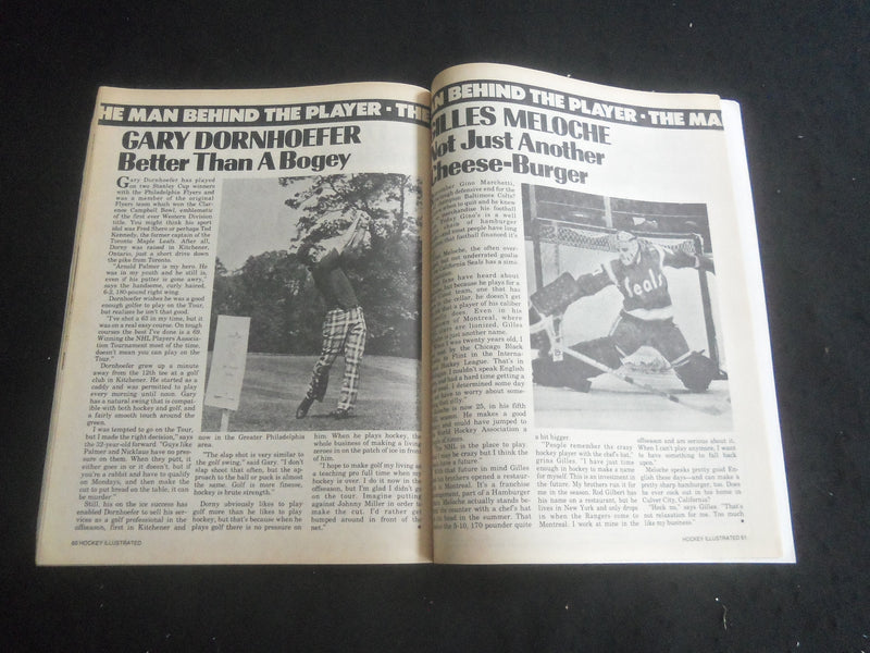 1976 JANUARY HOCKEY ILLUSTRATED MAGAZINE - BERNIE PARENT POSTER - B 6235F