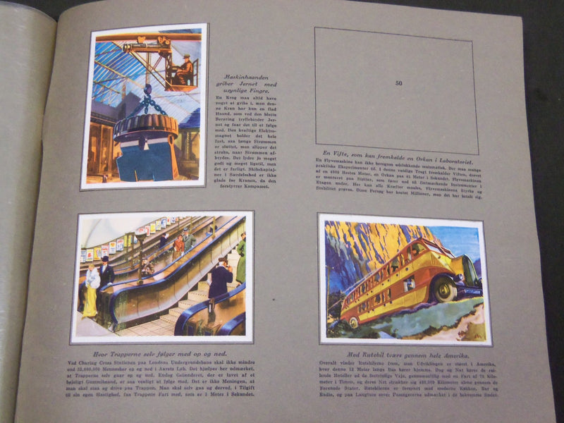 1930'S VORS TIDS VIDUNDERE DANISH TOBACCO CARDS ALBUM - KD 3186