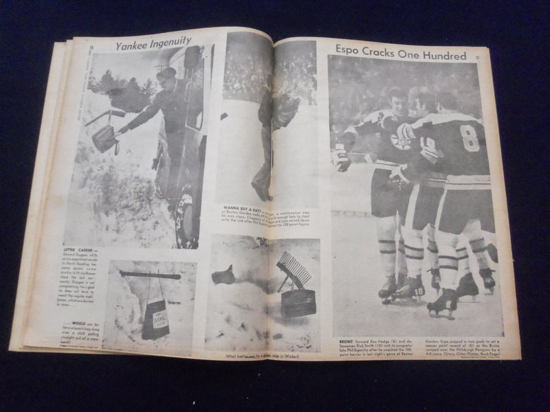 1969 MAR 3 BOSTON RECORD AMERICAN NEWSPAPER - ESPOSITO GETS 101 POINTS - NP 6321