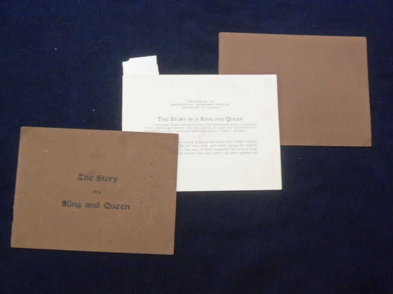1910 THE STORY OF A KING AND QUEEN SOFTCOVER BOOK - J 9627