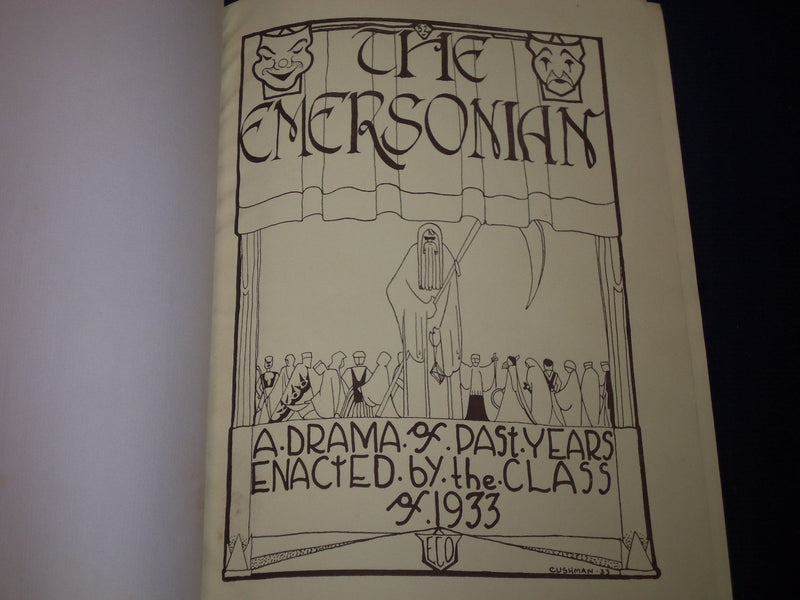 1931-1932 EMERSONIAN EMERSON COLLEGE YEARBOOK LOT OF 2 - BOSTON MA - YB 862
