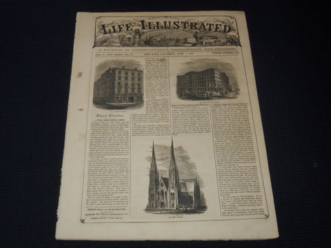1858 APRIL 3 LIFE ILLUSTRATED NEWSPAPER - WALK DOWN FOURTH AVENUE - NP 5892