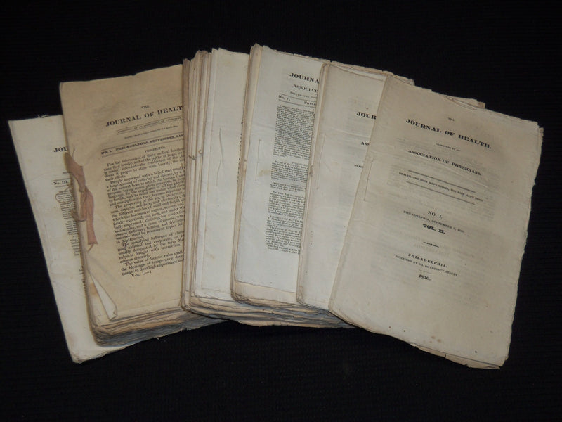 1828-1831 THE JOURNAL OF HEALTH MAGAZINE LOT OF 47 - PHILADELPHIA - O 2922E