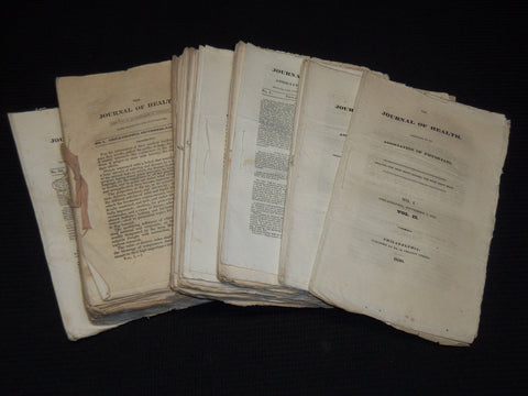 1828-1831 THE JOURNAL OF HEALTH MAGAZINE LOT OF 47 - PHILADELPHIA - O 2922E