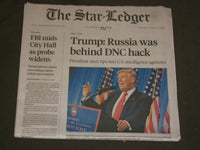 2017 JANUARY 12 STAR LEDGER NEWSPAPER - TRUMP SAYS RUSSIA WAS BEHIND DNC ATTACK