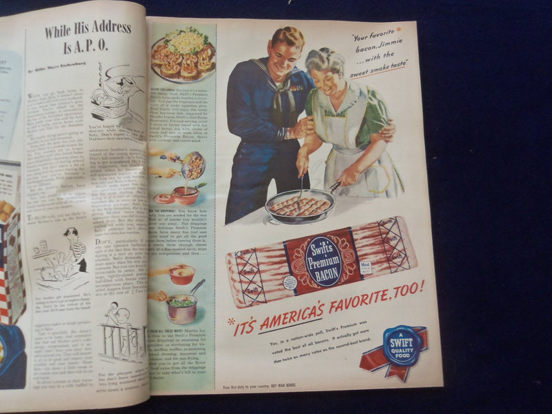 1945 FEBRUARY BETTER HOMES & GARDENS MAGAZINE -COCA-COLA AD BACK COVER- SP 6118E