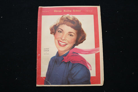 1953 APRIL 19 CHICAGO TRIBUNE MAGAZINE - JANET LEIGH COVER - E 25421
