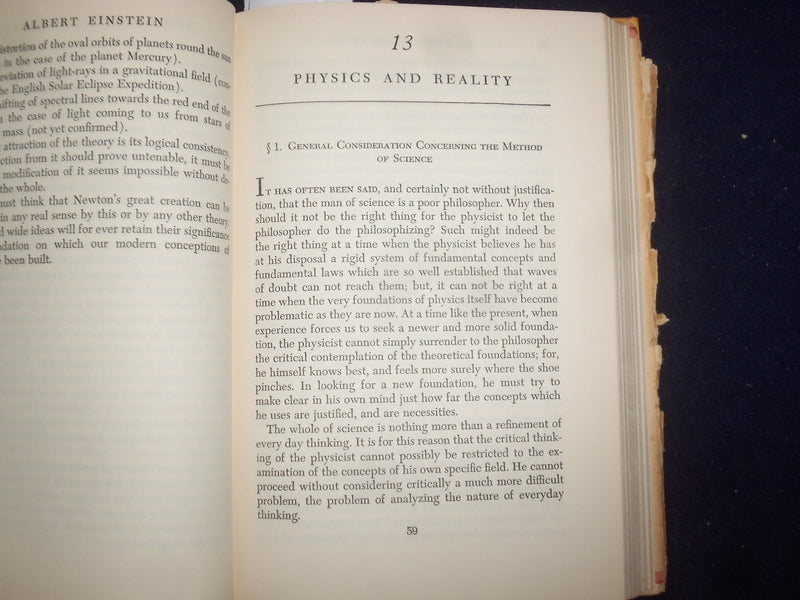 1950 OUT OF MY LATER YEARS HARDCOVER BOOK BY ALBERT EINSTEIN - KD 9115