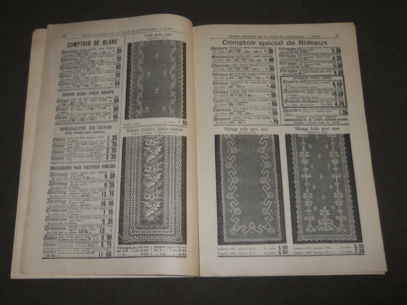 1896 VILLE DE ST. DENIS BLANC TOILES TROUSSEAUX FRENCH CATALOGUE - FR 1134